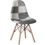 Chaise PATCHWORK (noir et blanc)⚪⚫🔵🟣