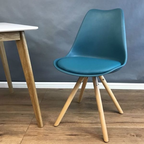 CHAISE SCANDINAVE BLEU – Image 2