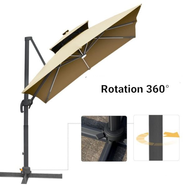 Parasol GARDEN LED 3*3 M – Image 2