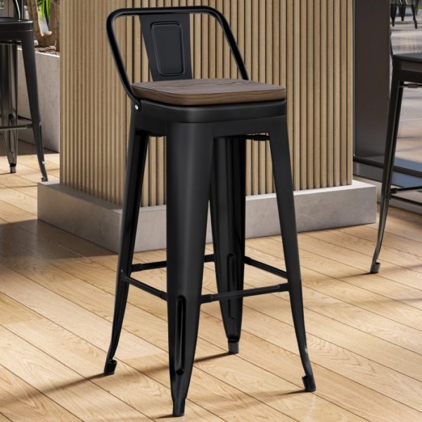 TABOURET TOLIX BISTROT ASSISE BOIS – Image 2