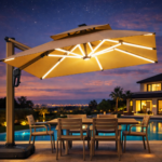 PARASOL 3*3 M AURORA LED