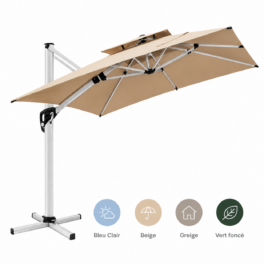PARASOL CAPRI 3X3 M GREIGE