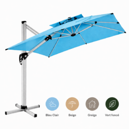 PARASOL CAPRI 3X3 M BLEU CIEL