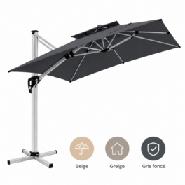 PARASOL LEAF2.5X2.5 M GRIS