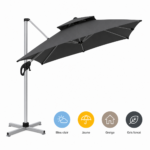 PARASOL AURORA 3X3 M GRIS