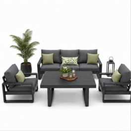 SALON JARDIN ALUMINIUM OLIVA