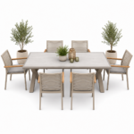 SALLE A MANGER ALUMINIUM 
210 CM